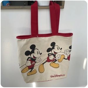 Classic Mickey Running Canvas Tote Bag 2018 WDW Park Edition Disney World Parks